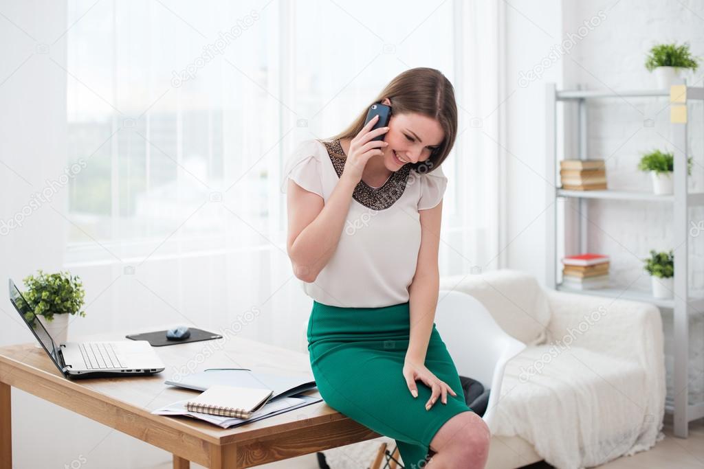 businesswoman talking on the phone