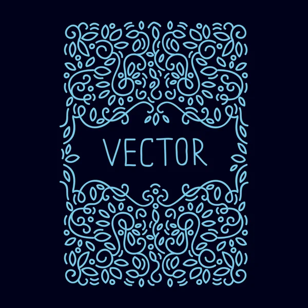 Plantilla abstracta de emblema de mano drwan — Vector de stock
