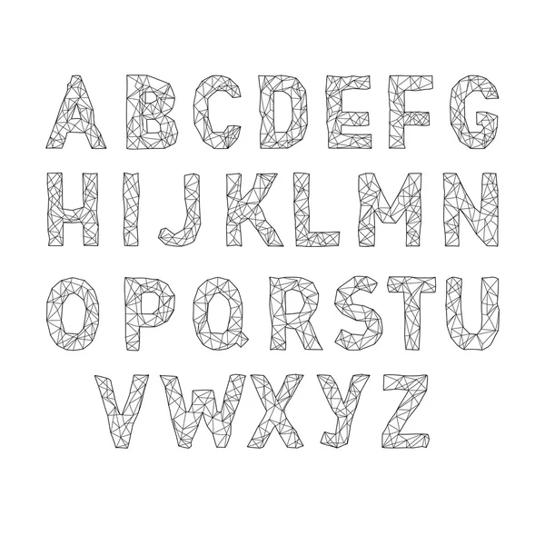Alfabet abc vector lettertype. — Stockvector
