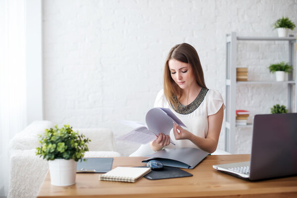 businesswoman with laptop