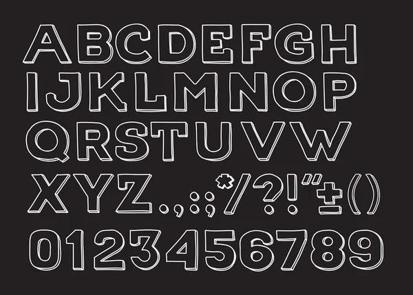 Винтажный алфавит ручной работы — стоковый вектор