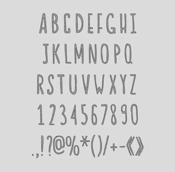 Chalk abc font vettoriale abc alfabeto a righe abc abc . — Vettoriale Stock