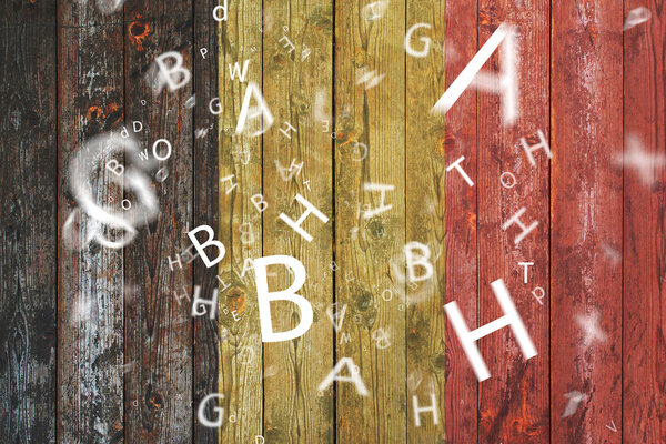 Germany flag and letters