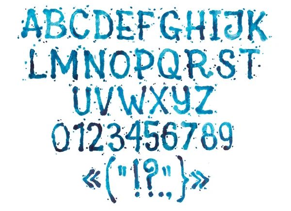Тип шрифта акварель — стоковое фото