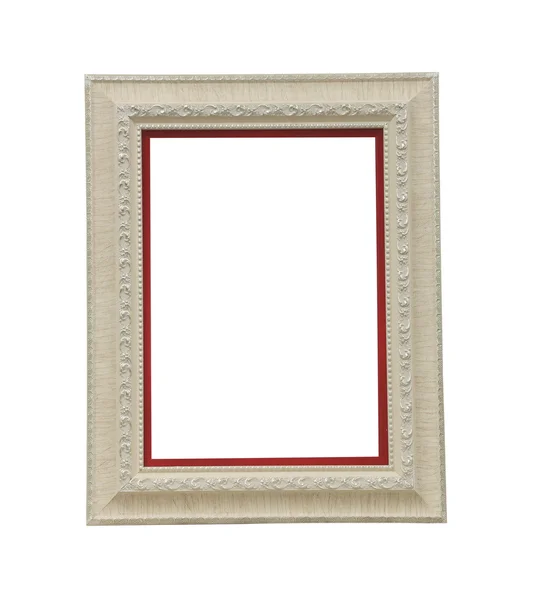 Modern style of cream picture frame on white background. — Stock Photo, Image