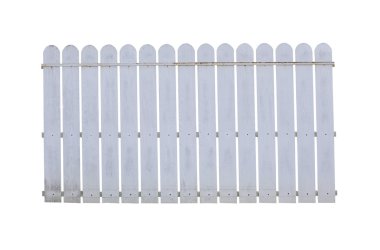 Eski çit ahşap beyaz arka plan üzerinde.