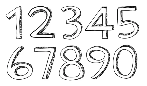 Zahl im für die Zeichnung verwendeten Format. — Stockfoto