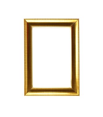 İzole Modern altın resim çerçevesi.