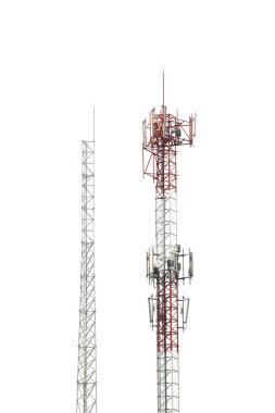 Anten telefon sinyali izole üzerinde beyaz hizmet.