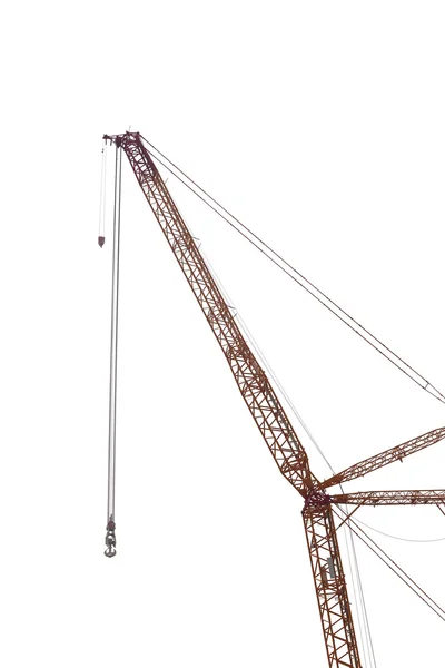 Big crane of heavy machinery factory isolated on white. — Stock Photo, Image