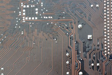 kahverengi elektronik arka plan bilgisayar mainboard.