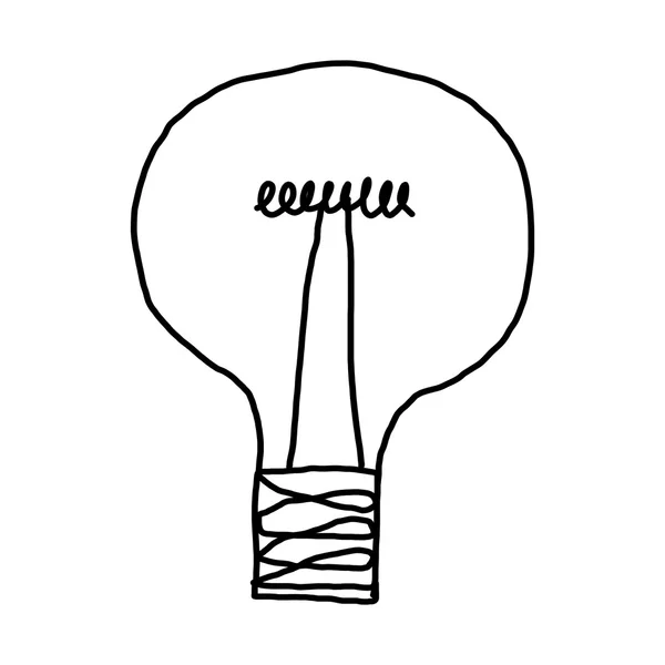 Symbole dessiné à la main des ampoules idée sur fond blanc . — Photo