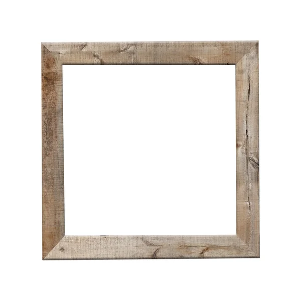 Oude houten frame geïsoleerd. — Stockfoto