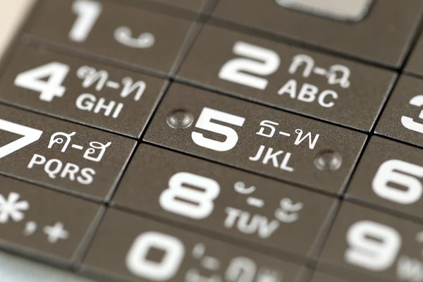 keypad of a cell phone number.