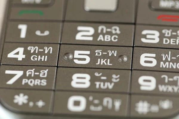 keypad of a cell phone number.