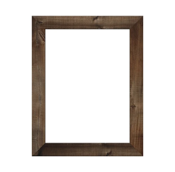 Oude houten frame geïsoleerd. — Stockfoto