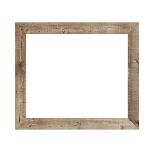 Oude houten frame geïsoleerd. — Stockfoto