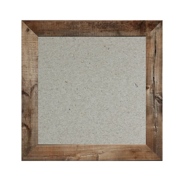 Antiguo marco de madera aislado y tienen fondo de papel marrón . —  Fotos de Stock