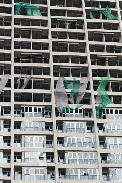 Edificio estructura rascacielos en construcción . —  Fotos de Stock