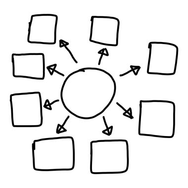 Girişi için grafik semboller geometrik şekiller grafik el çekilmiş