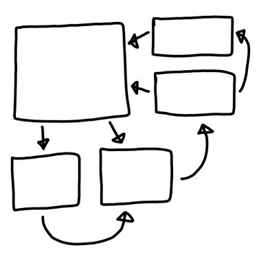 Girişi için grafik semboller geometrik şekiller grafik el çekilmiş