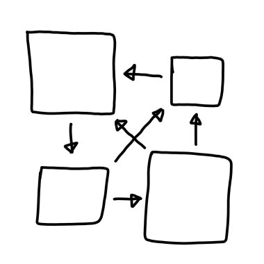 Girişi için grafik semboller geometrik şekiller grafik el çekilmiş