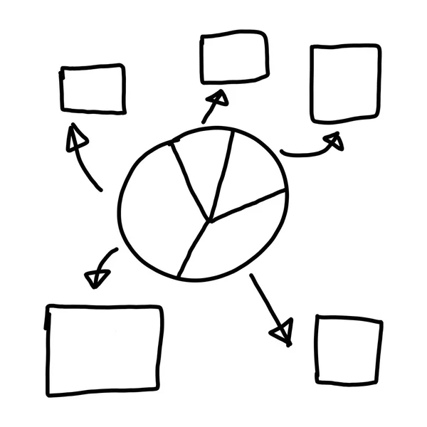 Hand drawn a graphics symbols geometric shapes graph to input in — Stock Photo, Image