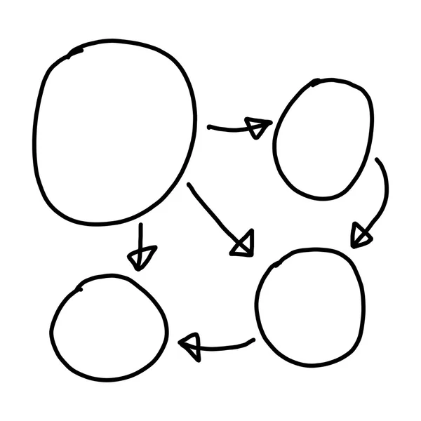 Hand gezeichnet eine Grafik Symbole geometrische Formen Graph zur Eingabe in — Stockfoto