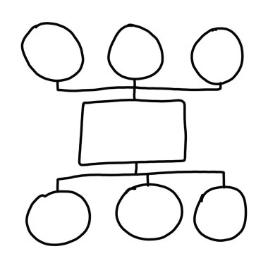 Girişi için grafik semboller geometrik şekiller grafik el çekilmiş