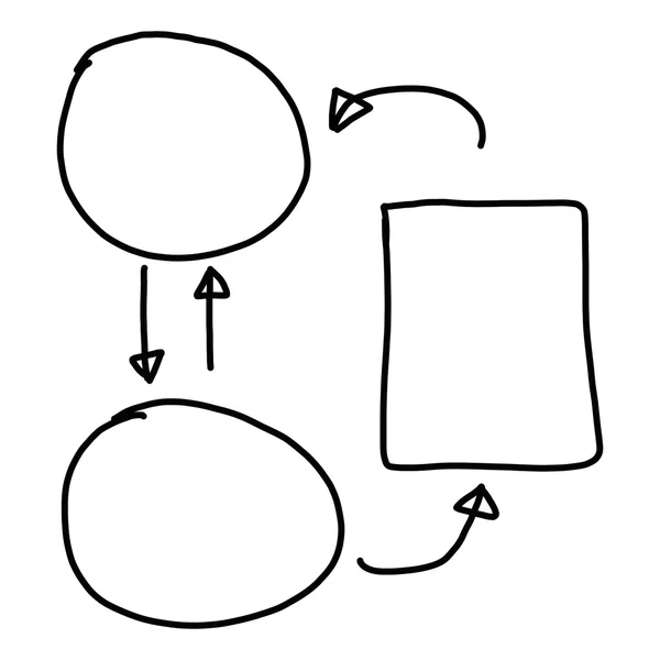 Dibujado a mano un gráfico de formas geométricas símbolos gráficos para introducir en —  Fotos de Stock