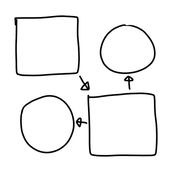 Hand gezeichnet eine Grafik Symbole geometrische Formen Graph zur Eingabe in — Stockfoto