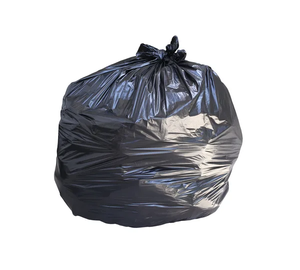 Σακούλα σκουπιδιών έχουν αποβλήτων μέσα απομονωθεί σε λευκό φόντο. — Φωτογραφία Αρχείου
