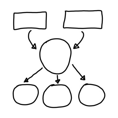 Girişi için grafik semboller geometrik şekiller grafik el çekilmiş