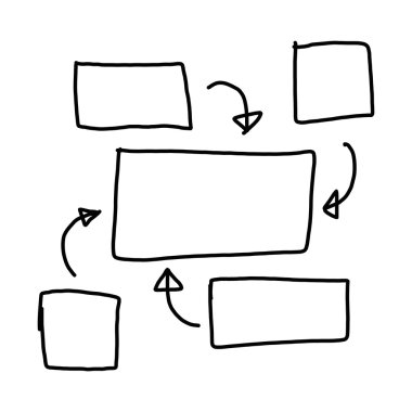 Girişi için grafik semboller geometrik şekiller grafik el çekilmiş