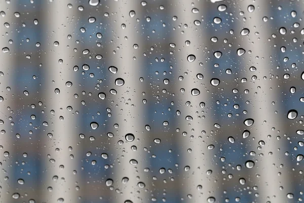 Drops of water perched on the glass for the design background. — Stock Photo, Image