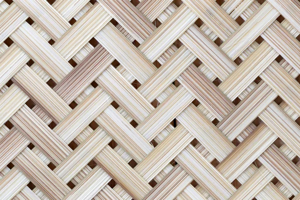 Wooden surface of pattern wicker bamboo in handmade. — Stock Photo, Image