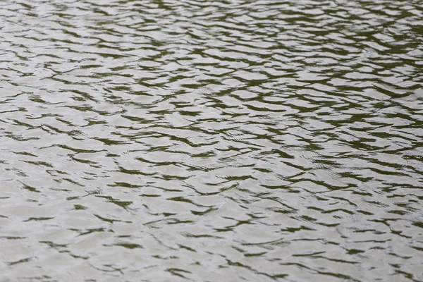 Oberfläche des Wassers in einem Teich plätschert klein. — Stockfoto