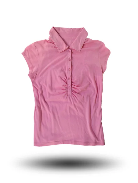 ピンクのファッション女性シャツ ホワイト バック グラウンドの分離. — ストック写真