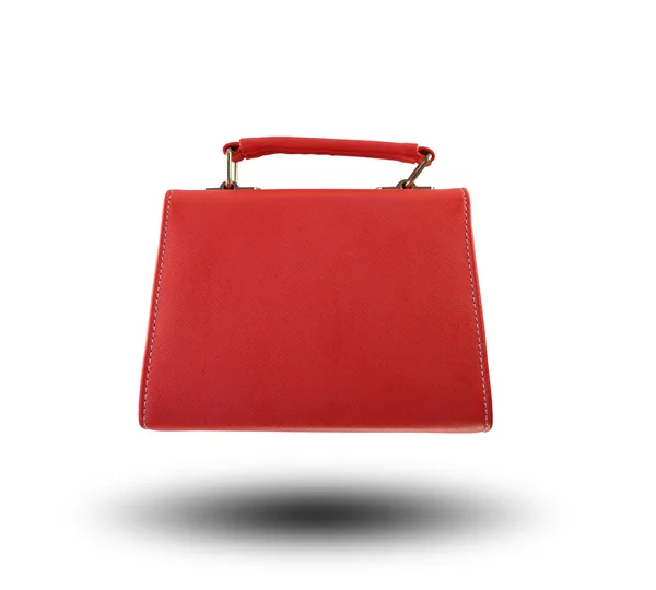 Bolso rojo de moda aislado sobre fondo blanco . — Foto de Stock