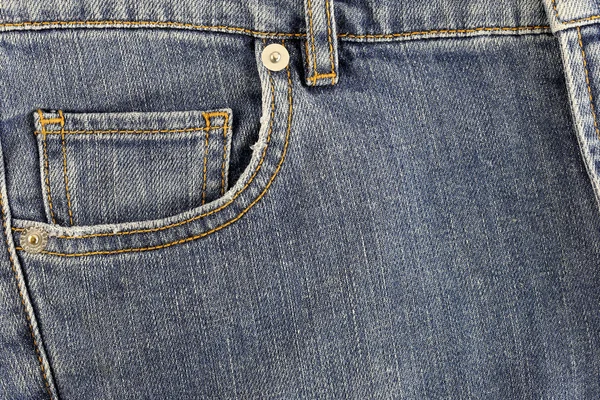 Vordertasche der Jeans. — Stockfoto