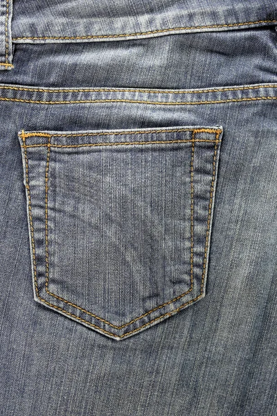 Rear pocket of jeans. — Stock Photo, Image
