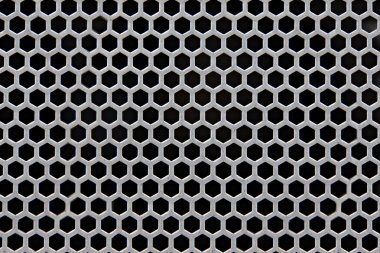 Gümüş metal bir petek gibi şeklinde.