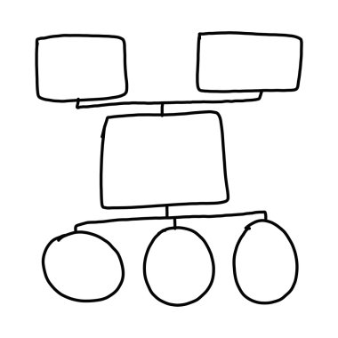 Girişi için grafik semboller geometrik şekiller grafik el çekilmiş