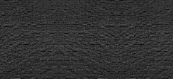 Zwarte Stenen Bakstenen Muur Textuur Voor Ontwerp Donkere Achtergrond — Stockfoto