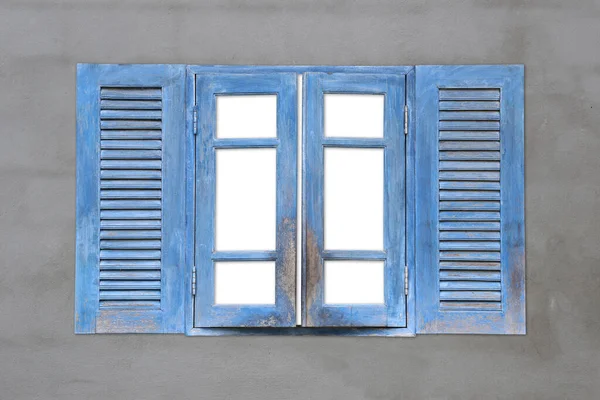 Vieille Fenêtre Avec Des Lacunes Dans Couleur Blanche Pour Design — Photo