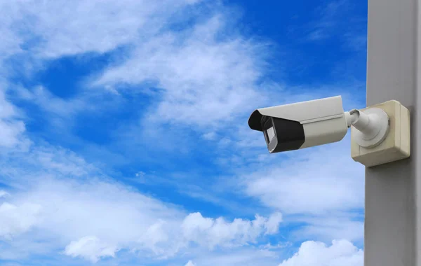 Strumento Cctv Sfondo Blu Cielo Attrezzature Sistemi Sicurezza Hanno Spazio — Foto Stock