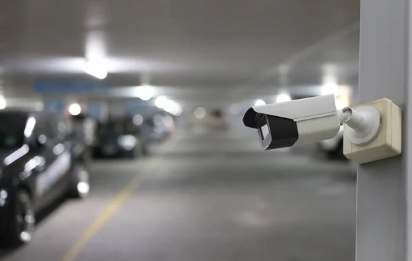 Herramienta Cctv Fondo Estacionamiento Coches Equipo Para Sistemas Seguridad Tienen — Foto de Stock