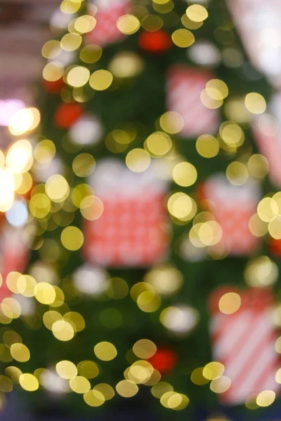 Sfocatura Astratto Bokeh Natale Luce Decorazione Sfondo — Foto Stock