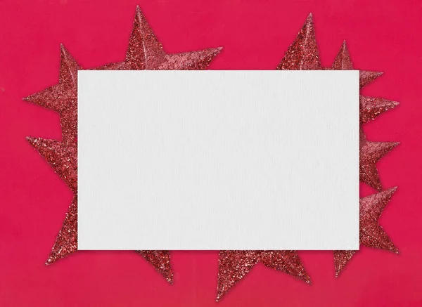 Papel Arte Estrella Roja Fondo Rojo Tienen Espacio Copia Para — Foto de Stock