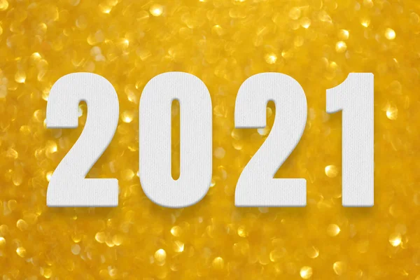 2021 Text Gold Bokeh Background Design Your Work New Year — Stock Photo, Image